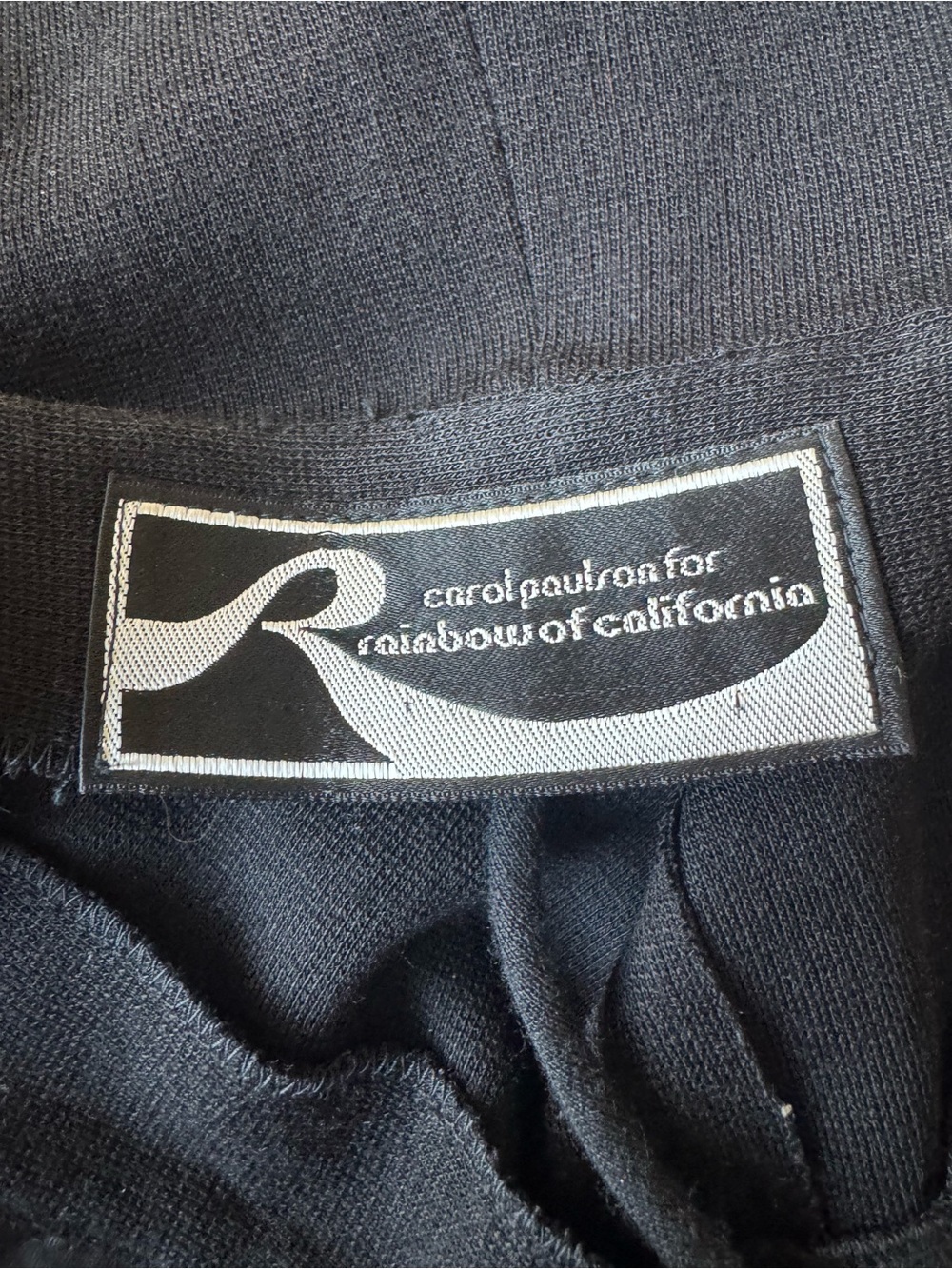 Vintage 70s Carol Paulson for Rainbow of California Black Maxi Dress Rare Mod S - Picture 12 of 14